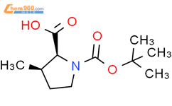 cis-1-Boc-3-甲基-吡咯烷-2-羧酸结构式图片|2716849-59-9结构式图片