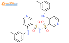 4-[（3-甲基苯基）氨基]-N-[[4-[（4-甲基苯基）胺基]-3-吡啶基]磺酰基]-3-吡啶磺酰胺，结构式图片|2740482-60-2结构式图片