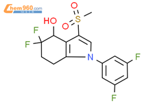 1-​(3,​5-​二氟苯基）​-​5.​5-​二氟化合物-​4.​5.​6.​7-​四氢-​3-​（甲磺酰基）​-1H-​印多尔-​4-​醇结构式图片|2755401-07-9结构式图片