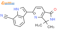 3-(7,7-二甲基-5-氧代-6,7-二氢-5H-吡咯并[3,4-b]吡啶-2-基)-1H-吲哚-7-甲腈结构式图片|2759137-87-4结构式图片