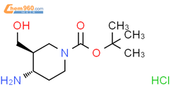 (3S,4S)-1-Boc-4-氨基-3-羟甲基-哌啶 盐酸盐结构式图片|2763584-10-5结构式图片