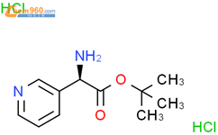 (R)-吡啶-3-基-甘氨酸叔丁酯 二盐酸盐结构式图片|2763584-76-3结构式图片