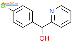 α-(4-氯苯基)吡啶-2-甲醇结构式图片|27652-89-7结构式图片