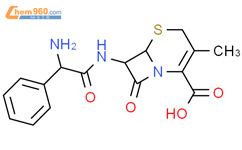 5-Thia-1-azabicyclo[4.2.0]oct-2-ene-2-carboxylicacid, 7-[(2-amino-2-phenylacetyl)amino]-3-methyl-8-oxo-, (6R,7R)-结构式图片|27726-35-8结构式图片