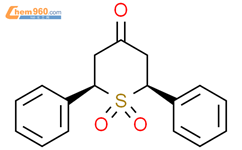 cis-2,3,5,6-Tetrahydro-2,6-diphenylthiopyran-4-one 1,1-dioxide结构式图片|27798-81-8结构式图片