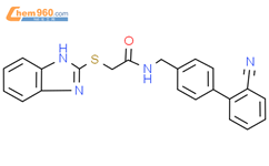 2-​(1H-​苯并咪唑-​2-​基硫基)​-​N-​[(2'-​氰基[1,​1'-​联苯]​-​4-​基)​甲基 ]​-乙酰胺结构式图片|2784831-84-9结构式图片