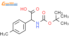 N-BOC-对甲基苯甘氨酸结构式图片|28044-77-1结构式图片