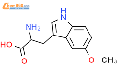 5-甲氧基-DL色氨酸结构式图片|28052-84-8结构式图片