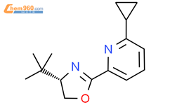 (S)-4-(叔丁基)-2-(6-环丙基吡啶-2-基)-4,5-二氢恶唑结构式图片|2828438-56-6结构式图片