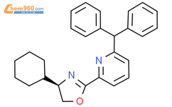 (R)-2-(6-二苯甲基吡啶-2-基)-4-环己基-4,5-二氢恶唑结构式图片|2828438-57-7结构式图片