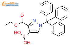 (3-(乙氧基羰基)-1-三苯甲基-1H-吡唑-4-基)硼酸结构式图片|2828444-94-4结构式图片
