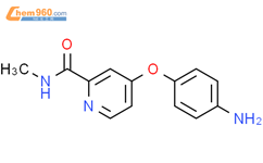 4-(4-氨基苯氧基)-N-甲基-2-吡啶甲酰胺结构式图片|284462-37-9结构式图片