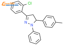 5-(2-氯苯基)-3-(4-甲基苯基)-2-苯基-3,4-二氢吡唑结构式图片|284680-37-1结构式图片