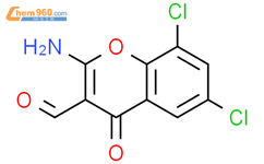2-氨基-6,8-二氯-3-甲酰基色酮结构式图片|288399-45-1结构式图片