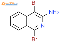3-Isoquinolinamine, 1,4-dibromo-结构式图片|28970-70-9结构式图片