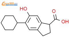 1H-Indene-1-carboxylicacid, 5-cyclohexyl-2,3-dihydro-6-hydroxy-结构式图片|28998-48-3结构式图片