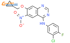 4-[(3-氯-4-氟苯基)氨基]-7-环丙基甲氧基-6-硝基喹唑啉结构式图片|290303-52-5结构式图片