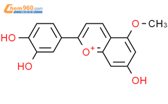 1-Benzopyrylium, 2-(3,4-dihydroxyphenyl)-7-hydroxy-5-methoxy-结构式图片|292055-70-0结构式图片