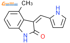 2H-Indol-2-one, 1,3-dihydro-4-methyl-3-(1H-pyrrol-2-ylmethylene)-结构式图片|293302-22-4结构式图片
