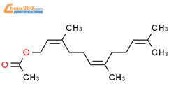 3,7,11-三甲基-2,6,10-十二烷三烯-1-醇乙酸酯结构式图片|29548-30-9结构式图片