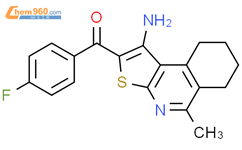 (1-氨基-6,7,8,9-四氢-5-甲基噻吩并[2,3-c]异喹啉-2-基)(4-氟苯基)甲酮结构式图片|296796-87-7结构式图片