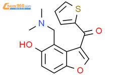 {4-[(dimethylamino)methyl]-5-hydroxy-1-benzofuran-3-yl}(2-thienyl)methanone结构式图片|296799-87-6结构式图片