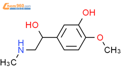 3-羟基-4-甲氧基-N-甲基苯乙醇胺结构式图片|29866-04-4结构式图片