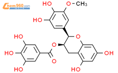 (-)-表没食子酸儿茶素-3’-O-甲基醚没食子酸酯结构式图片|298700-56-8结构式图片