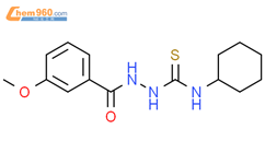 3-甲氧基-苯甲酸 2-[(环己基氨基)硫氧甲基]酰肼结构式图片|299923-32-3结构式图片