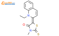 5-(1-ethyl-2(1H)-quinolinylidene)-3-methyl-2-thioxo-1,3-thiazolidin-4-one结构式图片|299964-41-3结构式图片