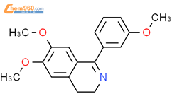 Isoquinoline, 3,4-dihydro-6,7-dimethoxy-1-(3-methoxyphenyl)-结构式图片|30002-05-2结构式图片