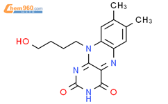 Benzo[g]pteridine-2,4(3H,10H)-dione, 10-(4-hydroxybutyl)-7,8-dimethyl-结构式图片|303-65-1结构式图片