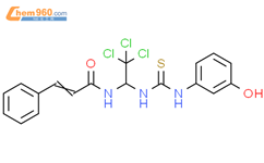 2-Propenamide, 3-phenyl-N-[2,2,2-trichloro-1-[[[(3-hydroxyphenyl)amino]thioxomethyl]amino]ethyl]-结构式图片|303775-31-7结构式图片