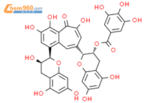 茶黄素-3-没食子酸酯结构式图片|30462-34-1结构式图片