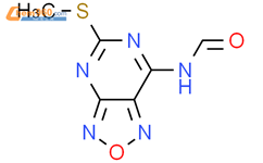 Formamide, N-[5-(methylthio)[1,2,5]oxadiazolo[3,4-d]pyrimidin-7-yl]-结构式图片|30720-55-9结构式图片