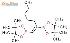 1-庚烯-1,2-二硼酸双(2,3-二甲基-2,3-丁二醇)酯,9结构式图片|307531-74-4结构式图片