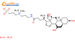 3-[(3-胆酰氨基丙基)二甲基]-1-丙磺酸内盐水合物结构式图片|313223-04-0结构式图片