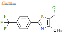 5-(氯甲基)-4-甲基-2-[4-(三氟甲基)苯基]-1,3-噻唑结构式图片|317318-97-1结构式图片