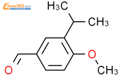 3-异丙基-4-甲氧苯甲醛结构式图片|31825-29-3结构式图片