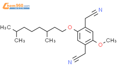 2-甲氧基-5-(37-二甲基辛氧基)苯基-1,4-二乙腈结构式图片|320580-51-6结构式图片