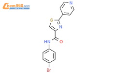 N-(4-溴苯基)-2-(吡啶-4-基)噻唑-4-甲酰胺结构式图片|321430-00-6结构式图片