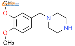 1-(3,4-二甲氧基苄基)-哌嗪结构式图片|32231-07-5结构式图片