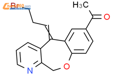 1-(5-(3-溴亚丙基)-5,11-二氢苯并[6,7]噁庚英并[3,4-B]吡啶-7-基)乙酮结构式图片|324785-01-5结构式图片