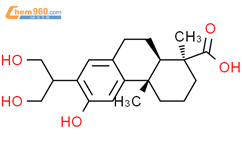 1-菲羧酸，1,2,3,4,4a，9,10,10a-八氢-6-羟基-7-[2-羟基-1-（羟甲基）乙基]-1,4a-二甲基-（1S，4aS，10aR）-结构式图片|32630-75-4结构式图片