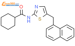 N-​[5-​(1-​萘甲基）​-​2-​噻唑基]​-环己烷甲酰胺​德结构式图片|327077-97-4结构式图片