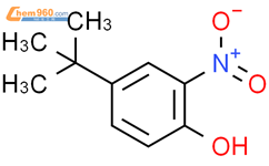 邻硝基对叔丁基苯酚结构式图片|3279-07-0结构式图片
