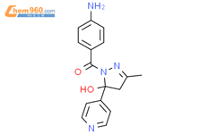 Methanone, (4-aminophenyl)[4,5-dihydro-5-hydroxy-3-methyl-5-(4-pyridinyl)-1H-pyrazol-1-yl]-结构式图片|331427-18-0结构式图片