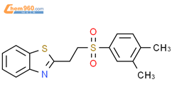 2-[2-[(3,4-二甲基苯基)磺酰基]乙基]苯并噻唑结构式图片|332165-86-3结构式图片