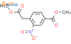 4-(甲氧基羰基Methyl 4-(2-methoxy-2-oxoethyl)-3-nitrobenzoate)-2-硝基苯乙酸甲酯