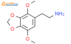1,3-Benzodioxole-5-ethanamine, 4,7-dimethoxy-结构式图片|33542-94-8结构式图片